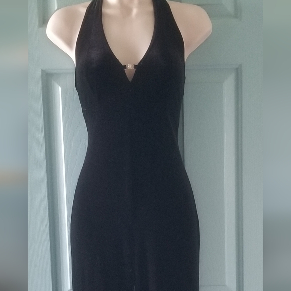 Vintage 90s "Hot Kiss" Black Velvet Jumpsuit Catsuit
